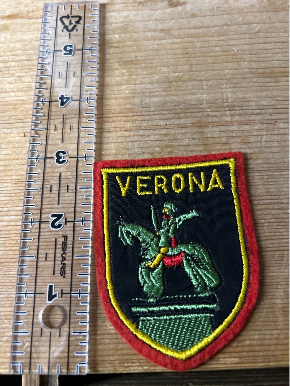 Vintage Verona Embroidered Patch Badge